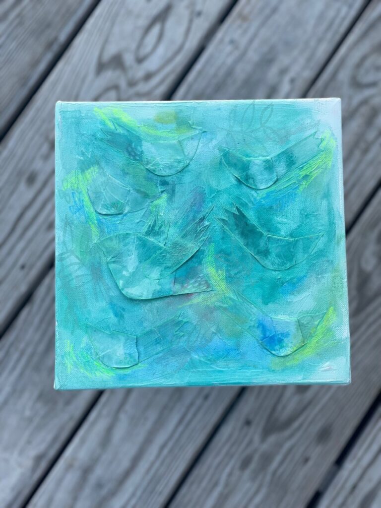 An abstract watercolor painting.